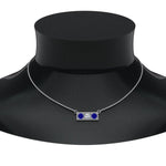 Load image into Gallery viewer, 3-stone-bar-necklace-with-sapphire-in-FDPD86612GSABL-NL-WG
