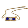 Load image into Gallery viewer, 3-stone-bar-necklace-with-sapphire-in-FDPD86612GSABL-NL-YG