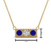 Load image into Gallery viewer, 3-stone-bar-necklace-with-sapphire-in-FDPD86612GSABL-NL-YG