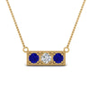 Load image into Gallery viewer, 3-stone-bar-necklace-with-sapphire-in-FDPD86612GSABL-NL-YG