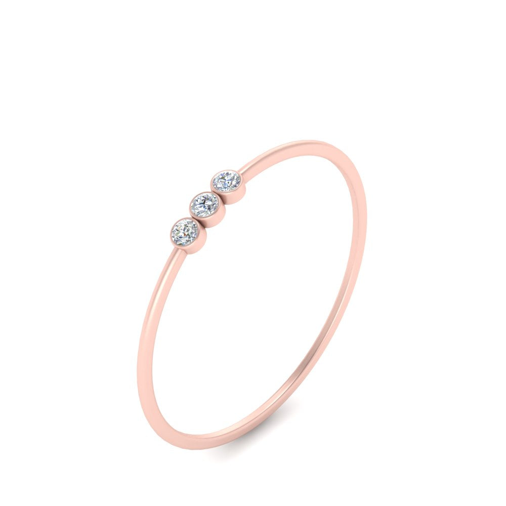 Delicate Bezel Stack Ring – Fascinating Diamonds