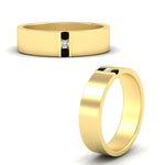 Load image into Gallery viewer, 3-stone-black-diamond-wedding-anniversary-band-for-men-in-yellow-gold-fdm8111bgblackangle3-nl-yg.jpg
