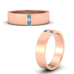 Load image into Gallery viewer, 3-stone-blue-topaz-wedding-anniversary-band-for-men-in-rose-gold-fdm8111bgicbltoangle3-nl-rg.jpg
