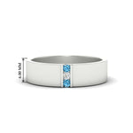 Load image into Gallery viewer, 3-stone-blue-topaz-wedding-anniversary-band-for-men-in-white-gold-fdm8111bgicblto-nl-wg-hw.jpg
