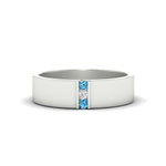 Load image into Gallery viewer, 3-stone-blue-topaz-wedding-anniversary-band-for-men-in-white-gold-fdm8111bgicblto-nl-wg.jpg
