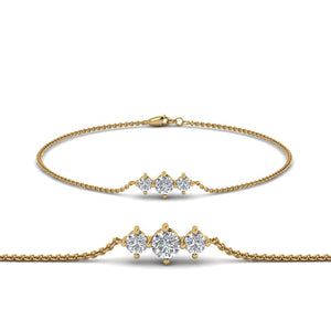 3 Stone Chain Bracelet
