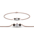 Thumbnail 68 - 3-stone-bracelet-for-mothers-with-black-diamond-in-rose-gold-FDBRC8693GBLACKMD-NL-RG