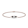 Load image into Gallery viewer, 3-stone-bracelet-for-mothers-with-black-diamond-in-rose-gold-FDBRC8693GBLACKMDANGLE2-NL-RG