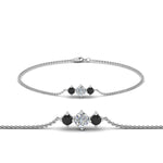 Load image into Gallery viewer, 3-stone-bracelet-for-mothers-with-black-diamond-in-FDBRC8693GBLACKMD-NL-WG
