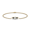 Load image into Gallery viewer, 3-stone-bracelet-for-mothers-with-black-diamond-in-yellow-gold-FDBRC8693GBLACKMDANGLE2-NL-YG