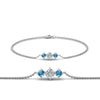 Load image into Gallery viewer, 3-stone-bracelet-for-mothers-with-blue-topaz-in-white-gold-FDBRC8693GICBLTOMD-NL-WG