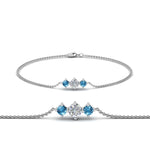 Load image into Gallery viewer, 3-stone-bracelet-for-mothers-with-blue-topaz-in-FDBRC8693GICBLTOMD-NL-WG
