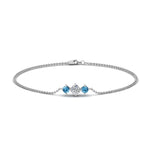 Load image into Gallery viewer, 3-stone-bracelet-for-mothers-with-blue-topaz-in-FDBRC8693GICBLTOMD-NL-WG
