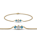 Load image into Gallery viewer, 3-stone-bracelet-for-mothers-with-blue-topaz-in-FDBRC8693GICBLTOMD-NL-YG
