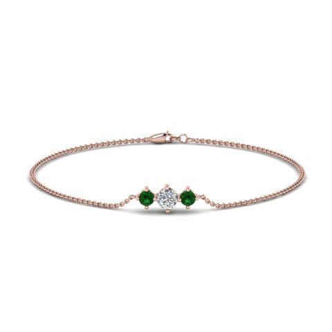 3-stone-bracelet-for-mothers-with-emerald-in-rose-gold-FDBRC8693GEMGRMDANGLE2-NL-RG