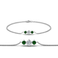 Thumbnail 55 - 3-stone-bracelet-for-mothers-with-emerald-in-white-gold-FDBRC8693GEMGRMD-NL-WG