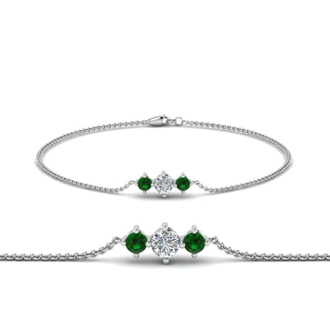 3-stone-bracelet-for-mothers-with-emerald-in-white-gold-FDBRC8693GEMGRMD-NL-WG