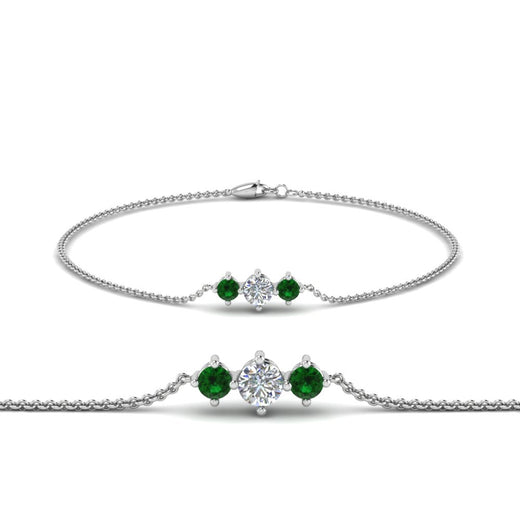 3-stone-bracelet-for-mothers-with-emerald-in-white-gold-FDBRC8693GEMGRMD-NL-WG