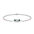 Thumbnail 57 - 3-stone-bracelet-for-mothers-with-emerald-in-white-gold-FDBRC8693GEMGRMDANGLE2-NL-WG