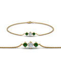 Thumbnail 59 - 3-stone-bracelet-for-mothers-with-emerald-in-yellow-gold-FDBRC8693GEMGRMD-NL-YG