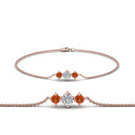 Load image into Gallery viewer, 3-stone-bracelet-for-mothers-with-orange-sapphire-in-FDBRC8693GSAORMD-NL-RG
