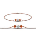 Thumbnail 43 - 3-stone-bracelet-for-mothers-with-orange-sapphire-in-rose-gold-FDBRC8693GSAORMD-NL-RG