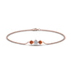 Load image into Gallery viewer, 3-stone-bracelet-for-mothers-with-orange-sapphire-in-rose-gold-FDBRC8693GSAORMDANGLE2-NL-RG