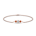 Thumbnail 44 - 3-stone-bracelet-for-mothers-with-orange-sapphire-in-rose-gold-FDBRC8693GSAORMDANGLE2-NL-RG