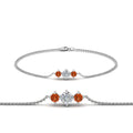 Thumbnail 46 - 3-stone-bracelet-for-mothers-with-orange-sapphire-in-white-gold-FDBRC8693GSAORMD-NL-WG