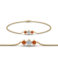 Thumbnail 49 - 3-stone-bracelet-for-mothers-with-orange-sapphire-in-yellow-gold-FDBRC8693GSAORMD-NL-YG