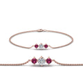 Thumbnail 34 - 3-stone-bracelet-for-mothers-with-pink-sapphire-in-rose-gold-FDBRC8693GSADRPIMD-NL-RG
