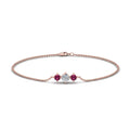 Thumbnail 35 - 3-stone-bracelet-for-mothers-with-pink-sapphire-in-rose-gold-FDBRC8693GSADRPIMDANGLE2-NL-RG