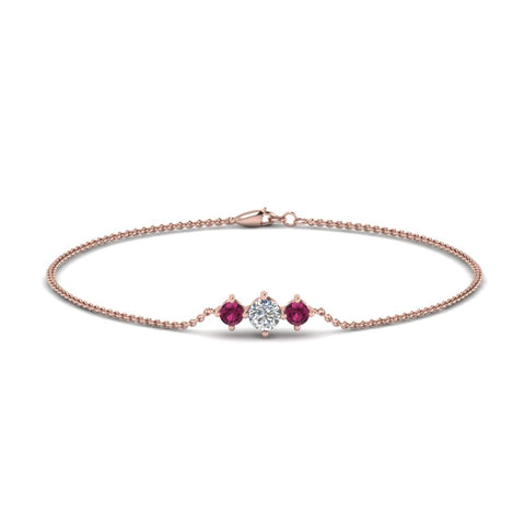 3-stone-bracelet-for-mothers-with-pink-sapphire-in-rose-gold-FDBRC8693GSADRPIMDANGLE2-NL-RG
