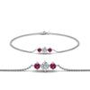 Load image into Gallery viewer, 3-stone-bracelet-for-mothers-with-pink-sapphire-in-white-gold-FDBRC8693GSADRPIMD-NL-WG