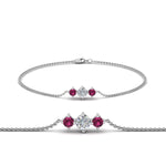 Load image into Gallery viewer, 3-stone-bracelet-for-mothers-with-pink-sapphire-in-FDBRC8693GSADRPIMD-NL-WG
