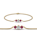 Thumbnail 40 - 3-stone-bracelet-for-mothers-with-pink-sapphire-in-yellow-gold-FDBRC8693GSADRPIMD-NL-YG
