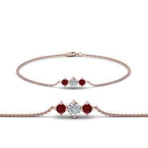 3 Stone Chain Bracelet