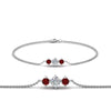 Load image into Gallery viewer, 3-stone-bracelet-for-mothers-with-ruby-in-white-gold-FDBRC8693GRUDRMD-NL-WG