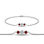 Load image into Gallery viewer, 3-stone-bracelet-for-mothers-with-ruby-in-FDBRC8693GRUDRMD-NL-WG
