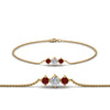 Load image into Gallery viewer, 3-stone-bracelet-for-mothers-with-ruby-in-yellow-gold-FDBRC8693GRUDRMD-NL-YG