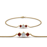 Load image into Gallery viewer, 3-stone-bracelet-for-mothers-with-ruby-in-FDBRC8693GRUDRMD-NL-YG
