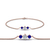 Load image into Gallery viewer, 3-stone-bracelet-for-mothers-with-sapphire-in-rose-gold-FDBRC8693GSABLMD-NL-RG