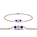 Load image into Gallery viewer, 3-stone-bracelet-for-mothers-with-sapphire-in-FDBRC8693GSABLMD-NL-RG
