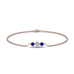 Load image into Gallery viewer, 3-stone-bracelet-for-mothers-with-sapphire-in-FDBRC8693GSABLMD-NL-RG
