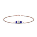 Thumbnail 26 - 3-stone-bracelet-for-mothers-with-sapphire-in-rose-gold-FDBRC8693GSABLMDANGLE2-NL-RG