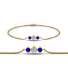 Load image into Gallery viewer, 3-stone-bracelet-for-mothers-with-sapphire-in-yellow-gold-FDBRC8693GSABLMD-NL-YG