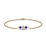 Load image into Gallery viewer, 3-stone-bracelet-for-mothers-with-sapphire-in-FDBRC8693GSABLMD-NL-YG
