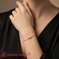 Thumbnail 7 - 3-stone-chain-bracelet-rose-gold-fdbrc8693-model