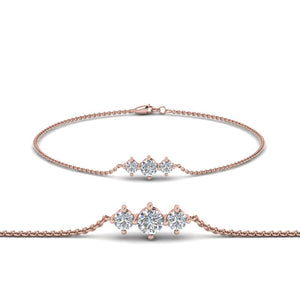 3 Stone Chain Bracelet