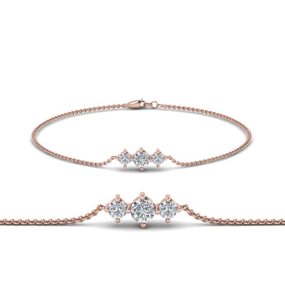 3 Stone Chain Bracelet